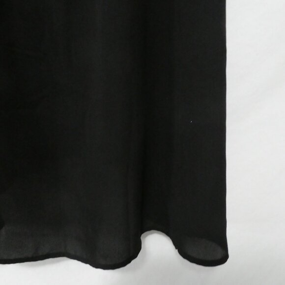 TORRID | size 2 | Chic Black Cold Shoulder Sheer Blouse | Lace Front Design - Picture 8 of 14